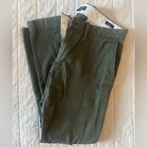 J Crew Factory Flex Olive Green Trousers. 30x30
